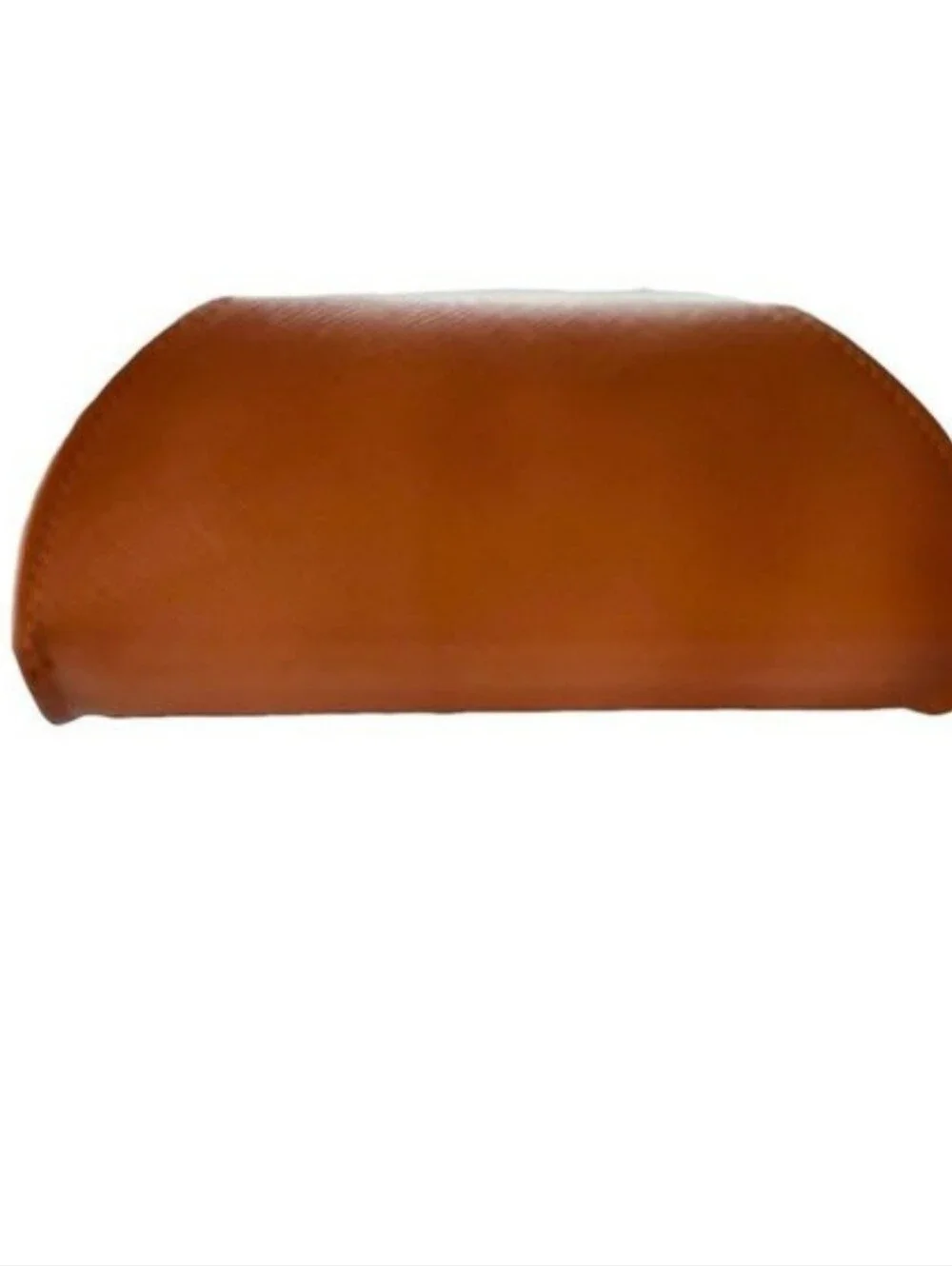 TORY BURCH Sunglasses Case in Burnt Orange Saffianno Leather with Gold Logo Snap - Picture 3 of 8
